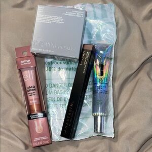 New 4pc luxury makeup blush lip primer bundle